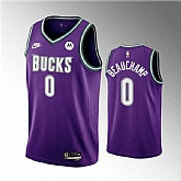 Men's Milwaukee Bucks #0 MarJon Beauchamp 2022-23 Purple Classic Edition Swingman Stitched Basketball Jersey Dzhi,baseball caps,new era cap wholesale,wholesale hats